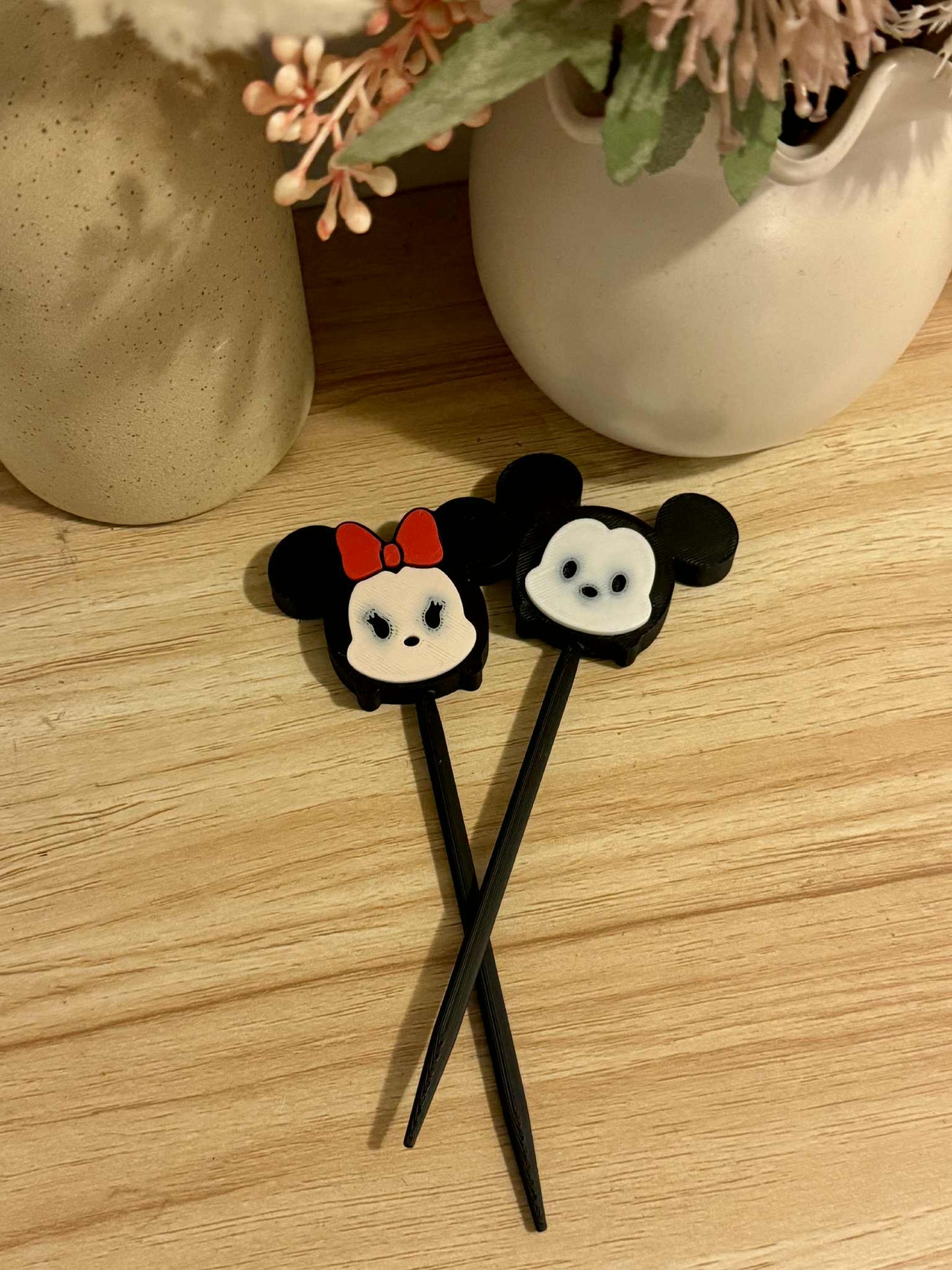 Minnie and Mickey Glitter Pokers