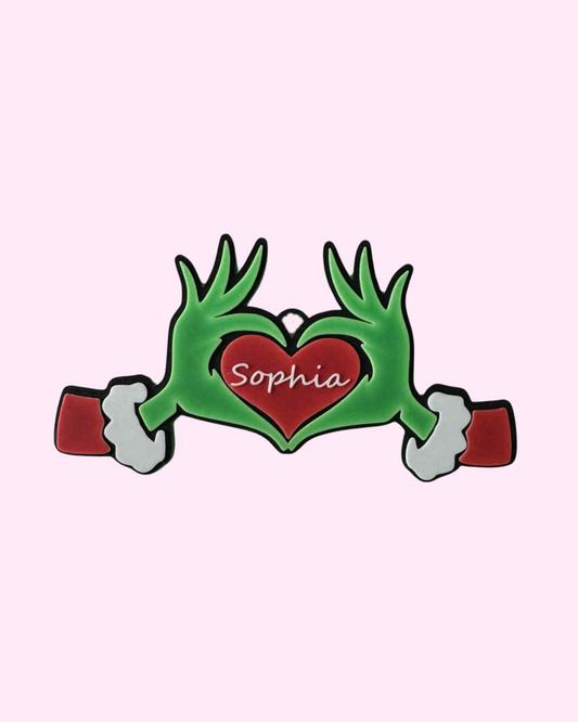 Grinchy Personalised Heart Ornament