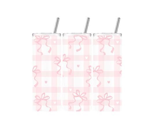 Checkered Bow Tumbler